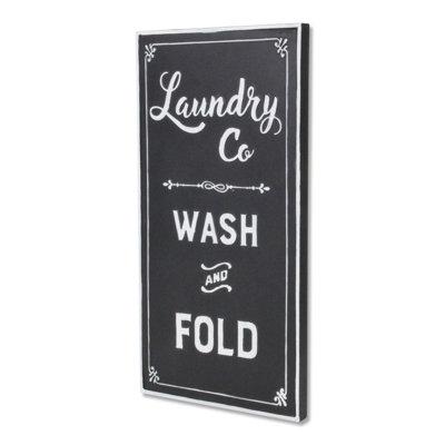 August Grove® Siedentopf Laundry Themed Sign Metal in Black | 24.25 H x 12.5 W x 1.25 D in | Wayfair C2805F215ABD476990F85AD8732DCA42