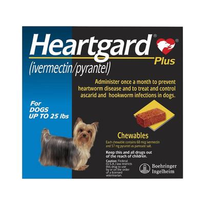 Heartgard Plus Small Dogs Up To 25lbs (Blue) 12 Doses