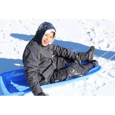 e-Joy Slippery Racer Downhill Toboggan Snow Sled Plastic in Red/Blue | 6 H x 18 W x 48 D in | Wayfair 48x18x6_snowsled_red2blue_3pc