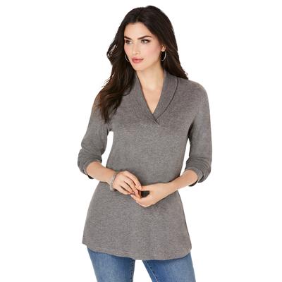 Plus Size Women's Shawl Collar Ultimate Tee by Roa...