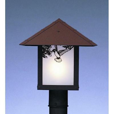 Arroyo Craftsman Evergreen 15 Inch Tall 1 Light Outdoor Post Lamp - EP-16A-WO-RB
