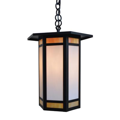 Arroyo Craftsman Etoile 18 Inch Tall 1 Light Outdoor Hanging Lantern - ETH-14-GWC-BK