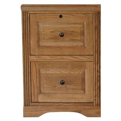 Red Barrel Studio® Oak 2 Drawer File Cabinet In Smokey Oak Wood in Yellow | 30 H x 18.25 W x 22 D in | Wayfair 0661C19287DB49CD93E545C38DF5465F