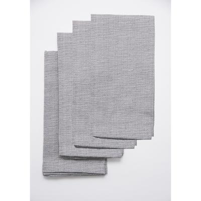 Danube 4 Pk Cloth Napkins by LINTEX LINENS in Grey (Size 18