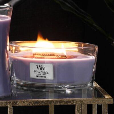 WoodWick Ellipse Lavender Spa Scented Jar Candle Paraffin in Indigo | 3.4 H x 7 W x 4 D in | Wayfair 76492