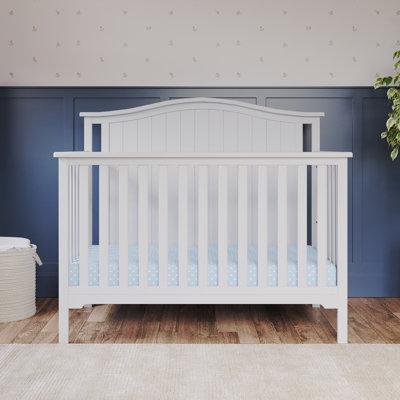 Child Craft Hampton Arch Top 4-in-1 Convertible Crib Wood in White | 50 H x 30.75 W in | Wayfair F39012.46