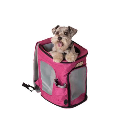 Pet Backpack Pet Carrier In PInk and Gray Combo by Armarkat in Pink