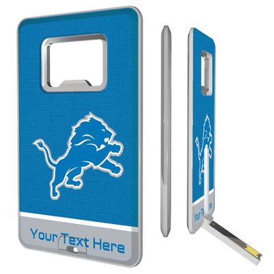 Detroit Lions Personalized Credit Card USB Drive & Bottle Opener