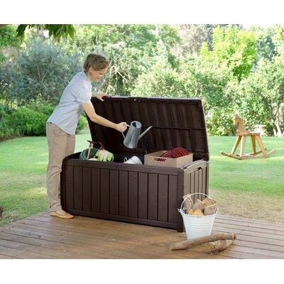 Keter Glenwood 101 Gallon Durable Resin Outdoor Storage Deck Box For Furniture & Supplies Resin in Brown | 24 H x 50.4 W x 25.6 D in | Wayfair