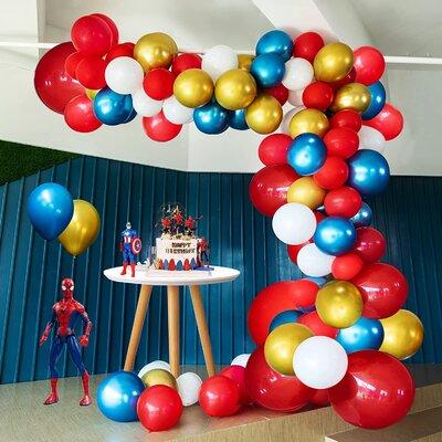IMMENCE 85 Piece Decorations Supplies Balloons in Blue/Red/White | Wayfair IMMENCE13ba0a8