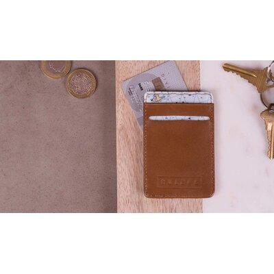 Great Useful Stuff Cash Bag, Leather in Brown | 3.75 H x 2.25 W x 0.1 D in | Wayfair RSA01003BLSL