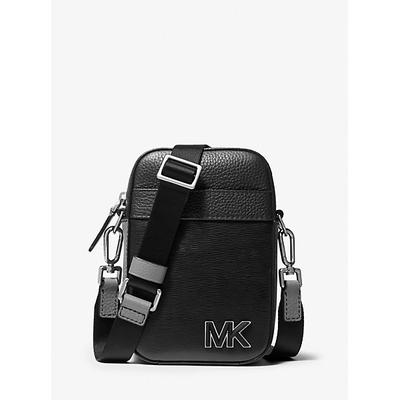 Michael Kors Hudson Color-Block Leather Smartphone Crossbody Bag Black One Size
