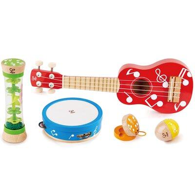 HaPe kids Toddler Preschool 5 Piece Wooden Musical Instrument Toy Mini Band Set, Size 2.3 H x 18.2 W x 14.4 D in | Wayfair E0339