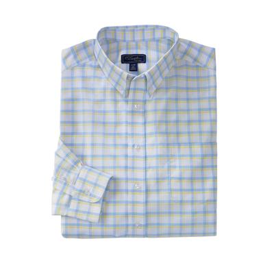 Men's Big & Tall KS Signature Wrinkle-Free Oxford Dress Shirt by KS Signature in White Check (Size 17 35/6)
