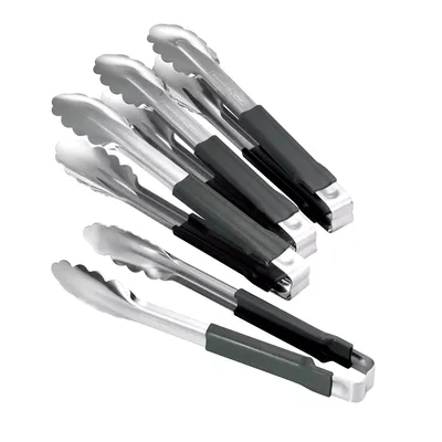 Tramontina Stainless Steel Tongs with Silicone Grip, 4 pk.