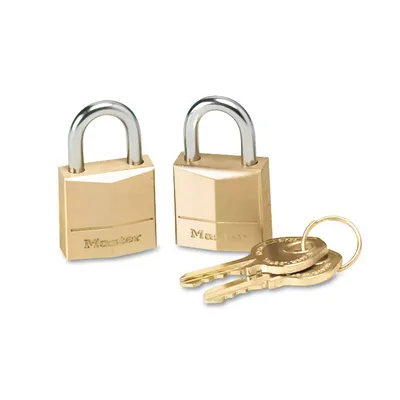 Master Lock® Twin Brass 3-Pin Tumbler Lock