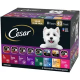 Cesar Canine Cuisine Wet Dog Food, 8 Flavor Variety Pack in Meaty Juices (3.5 oz., 40 ct.)