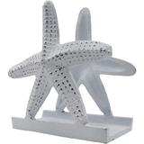 Rosecliff Heights Nautical Starfish Lunch Dinner Napkin Holder Stainless Steel in White, Size 5.4 H x 5.3 W x 2.4 D in | Wayfair