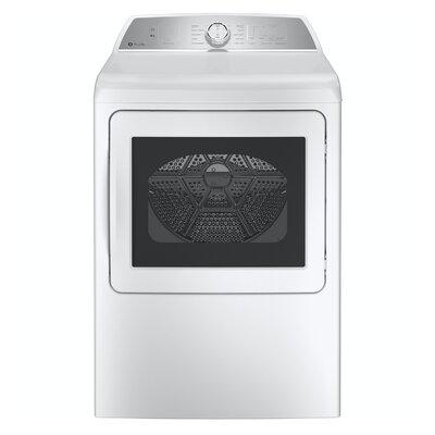 GE Profile™ Ge Profile 7.4 Cu. Ft. Capacity Aluminized Alloy Drum Electric Dryer w/ Sanitize Cycle & Sensor Dry, in White | Wayfair PTD60EBSRWS