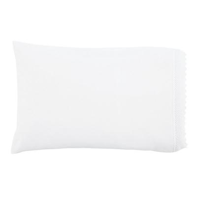 Set of 2 Embroidered Pillowcases - White, King - Ballard Designs White King - Ballard Designs
