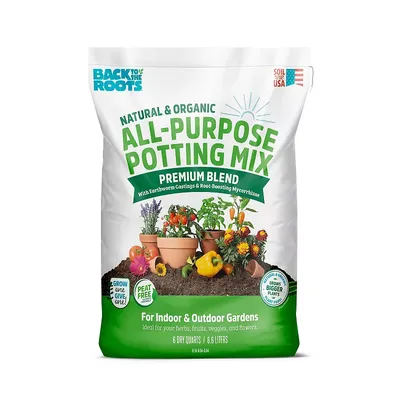 BACK TO THE ROOTS Natural & Organic All-Purpose Potting Mix, Green