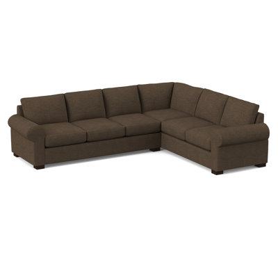 Brown Sectional - Edgecombe Furniture 119" Wide Sleeper Corner Sectional Polyester/Upholstery | 38 H x 119 W x 38 D in | Wayfair 41716-40CCPARCCAF