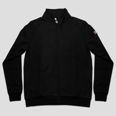 Fila Essentials Match Fleece Full Zip Jacket Men's Tennis Apparel Black