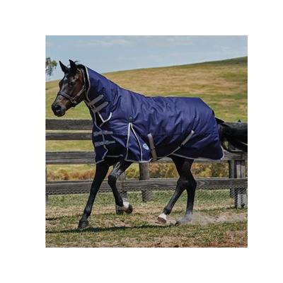 Weatherbeeta ComFiTec Essential Combo Neck Turnout Blanket - 69 - Heavy (360g) - Navy/Silver/Red