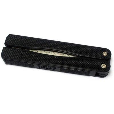 xinchapter Pocket Knife Dual Grit Whetstone Diamond in Black, Size 4.1 H x 7.0 W x 0.79 D in | Wayfair NJ980TRBAGOGA8