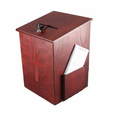 Inbox Zero Church Collection Fundraising Box Donation Charity Box w/ Cross Christian Church Tithes & Offerings Manufactu in Red | Wayfair
