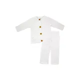 Baby Mode Signature Baby Boys And Girls 2 Piece Knit Set, White, 6 Months