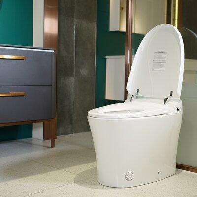 EPLO Smart Bidet Toilet, Dual-Flush Elongated Toilet Bidet, Warm Water Clean, Auto Flush, One-Piece Bidet in White | Wayfair EP-E16