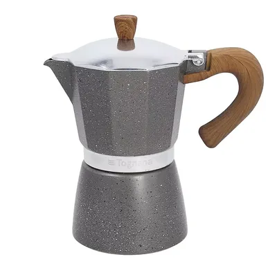 Widgeteer Stone & Wood Style Coffee Maker by Tognana- 6 Cup