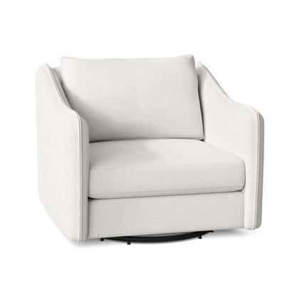 Bernhardt Monterey Swivel Patio Chair w/ Cushions in Gray | 32.5 H x 36 W x 38 D in | Wayfair O4812S_6049-000