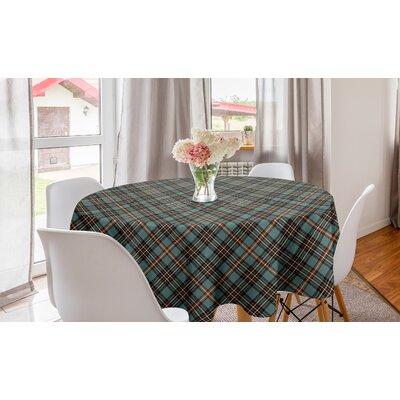 East Urban Home Ambesonne Abstract Round Tablecloth, Classical & Plaid Inspired Layout, Circle Table Cloth Cover For Dining Room Kitchen Decoration | Wayfair