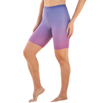 Plus Size Women's High-Waist Swim Bike Short by Swim 365 in Mirtilla Fuchsia Dip Dye (Size 44) Swimsuit Bottoms