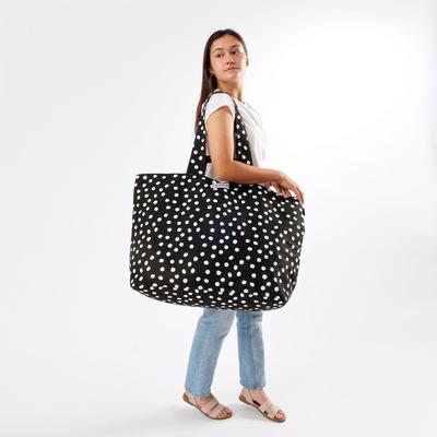 Fit & Fresh The Foundry Collection All The Things XL Tote Bag (Black & White Dots)