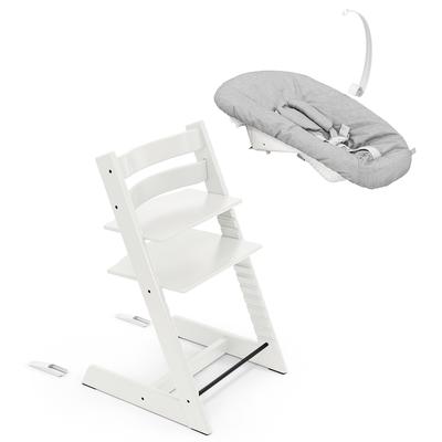 Stokke Tripp Trapp Chair + Newborn Set Bundle - White