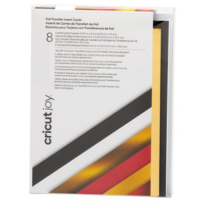 Cricut Joy Foil Transfer Insert Cards | Royal Flush | A2 | Black/Gold/Red
