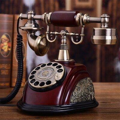 YYBSH Antique Style Handset Telephone in Red | 8.27 H x 10.05 W x 6.5 D in | Wayfair 51107