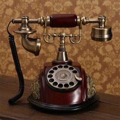 YYBSH Antique Style Handset Telephone in Red | 8.27 H x 10.05 W x 6.5 D in | Wayfair 51107