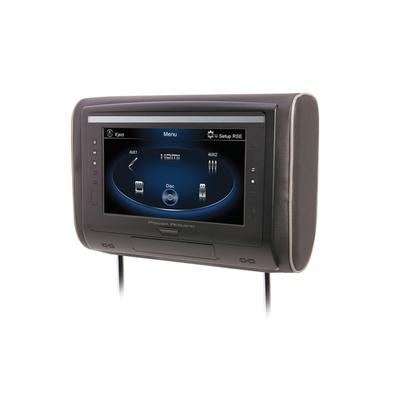 Power Acoustik 9- inch LCD Universal Headrest with IR & FM Transmitters & 3 Interchangeable Skins - Monitor only Black 9