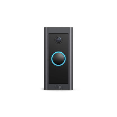 Black Video Doorbell Wired, 3.98 IN