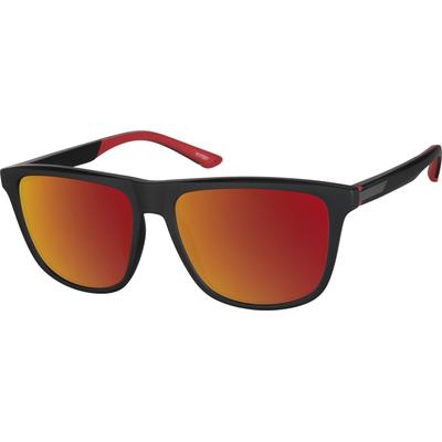Zenni Square Rx Sunglasses Black Plastic Full Rim Frame