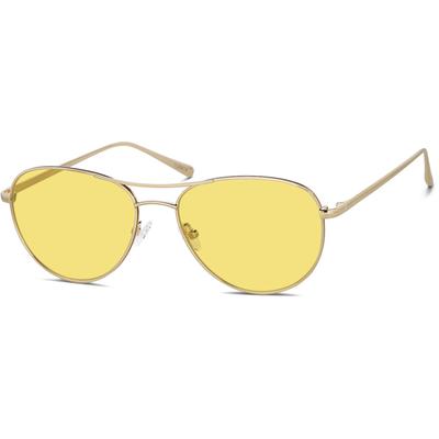 Zenni Boho Aviator Rx Sunglasses Gold Stainless Steel Full Rim Frame