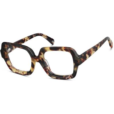 Zenni Women's Square Prescription Glasses Tortoiseshell Plastic Full Rim Frame