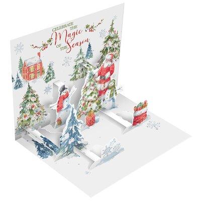 The Holiday Aisle® Welcoming Santa Pop-Up Christmas Card in Green/Orange/Red, Size 5.125 H x 6.5 W x 1.75 D in | Wayfair