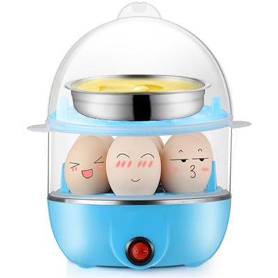 HZJ Rapid Egg Cooker For Hard Boiled, Poached, Scrambled Eggs, Omelets, Steamed Vegetables, Dumplings Plastic in Blue, Size 9.06 H x 6.89 W in
