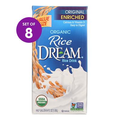 DREAM Milk & Milk Substitutes - Organic Enriched Rice Milk - Set of 8