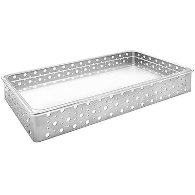 Front of the House Dots 20 3/4 x 12 3/4 x 3 Silver Iron Shallow Housing / Pan Set - 2/Case